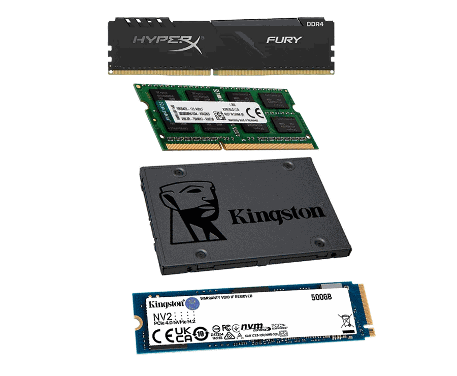 Memória RAM DDR4 e SSD NVMe para upgrade de notebook em Rio Preto